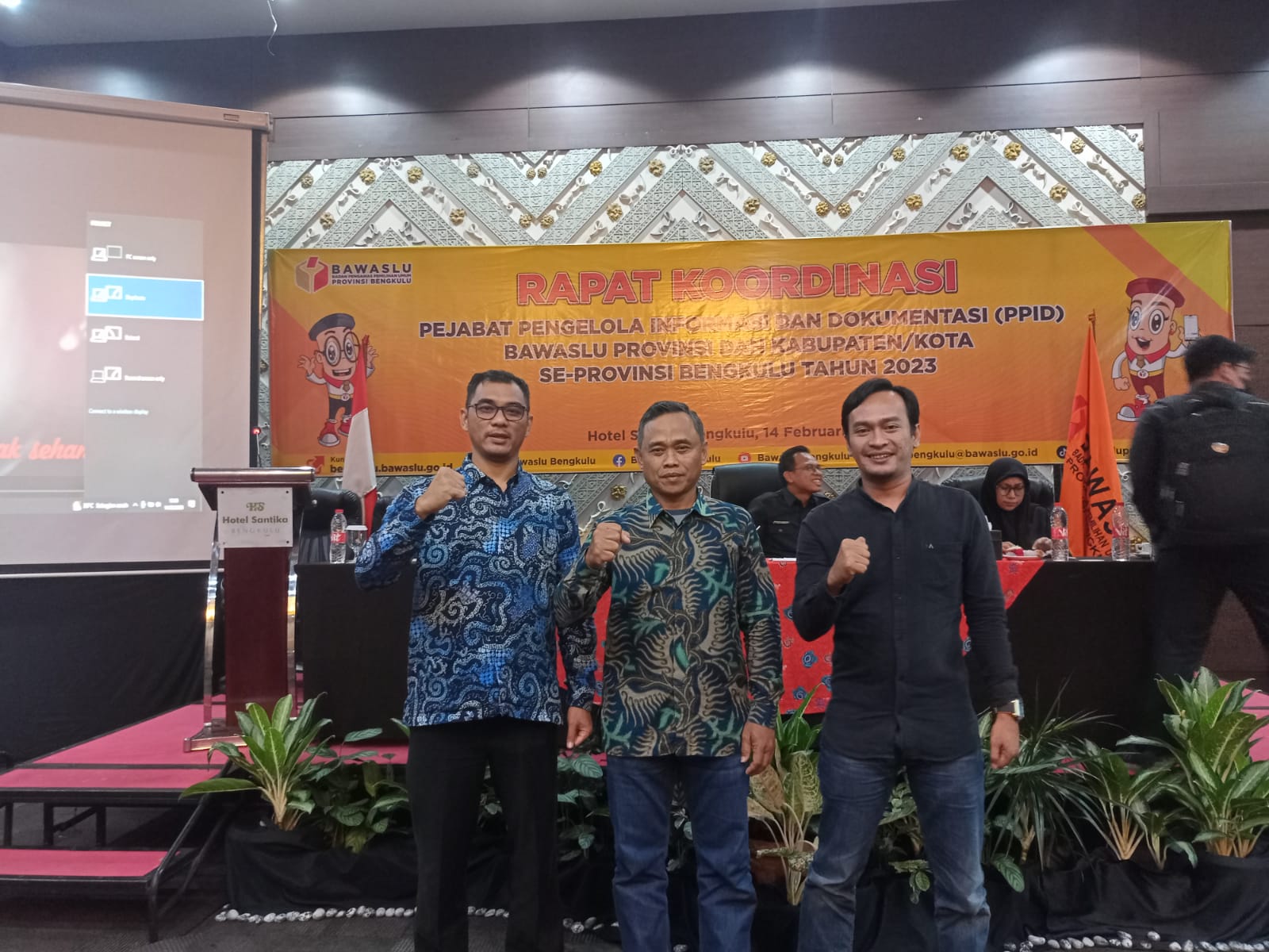 Bawaslu Kabupaten Mukomuko ikuti  kegiatan Rapat Koordinasi Pejabat Pengelola Informasi dan Dokumentasi (PPID) Tahun 2023