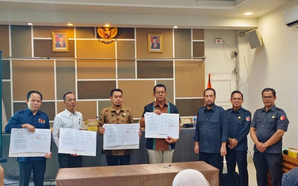 Bawaslu Kabupaten Mukomuko hadiri Sosialisasi Pengawasan Pemilu Partisipatif Serta penandatanganan Nota Kesepahaman Bawaslu Provinsi Bengkulu Dengan KPID dan KIP