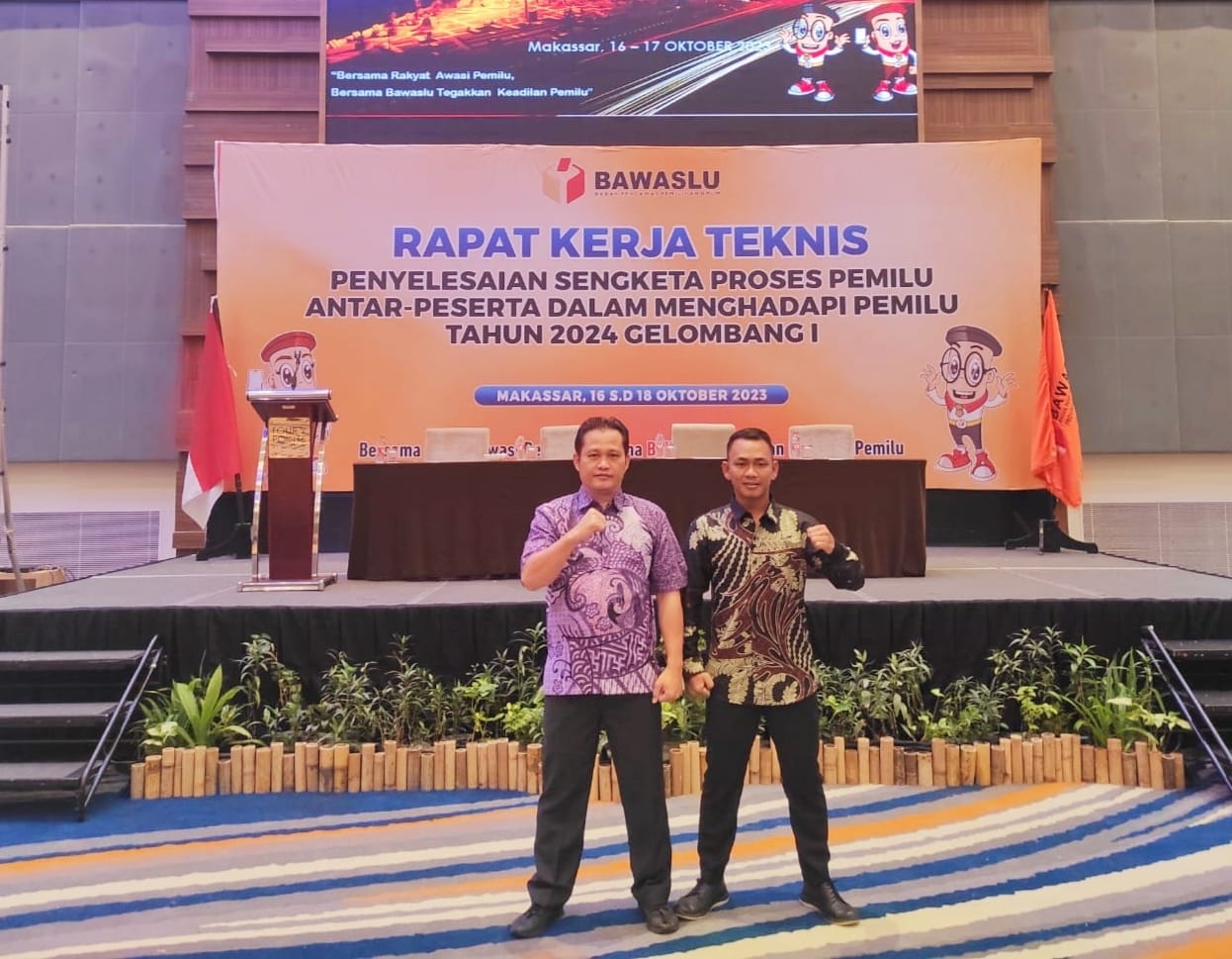 Bawaslu Kabupaten Mukomuko mengikuti Kegiatan Rakernis Penyelesaian Sengketa Proses Pemilu antar-peserta dalam menghadapi Pemilu tahun 2024