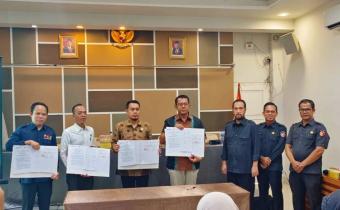 Bawaslu Kabupaten Mukomuko hadiri Sosialisasi Pengawasan Pemilu Partisipatif Serta penandatanganan Nota Kesepahaman Bawaslu Provinsi Bengkulu Dengan KPID dan KIP